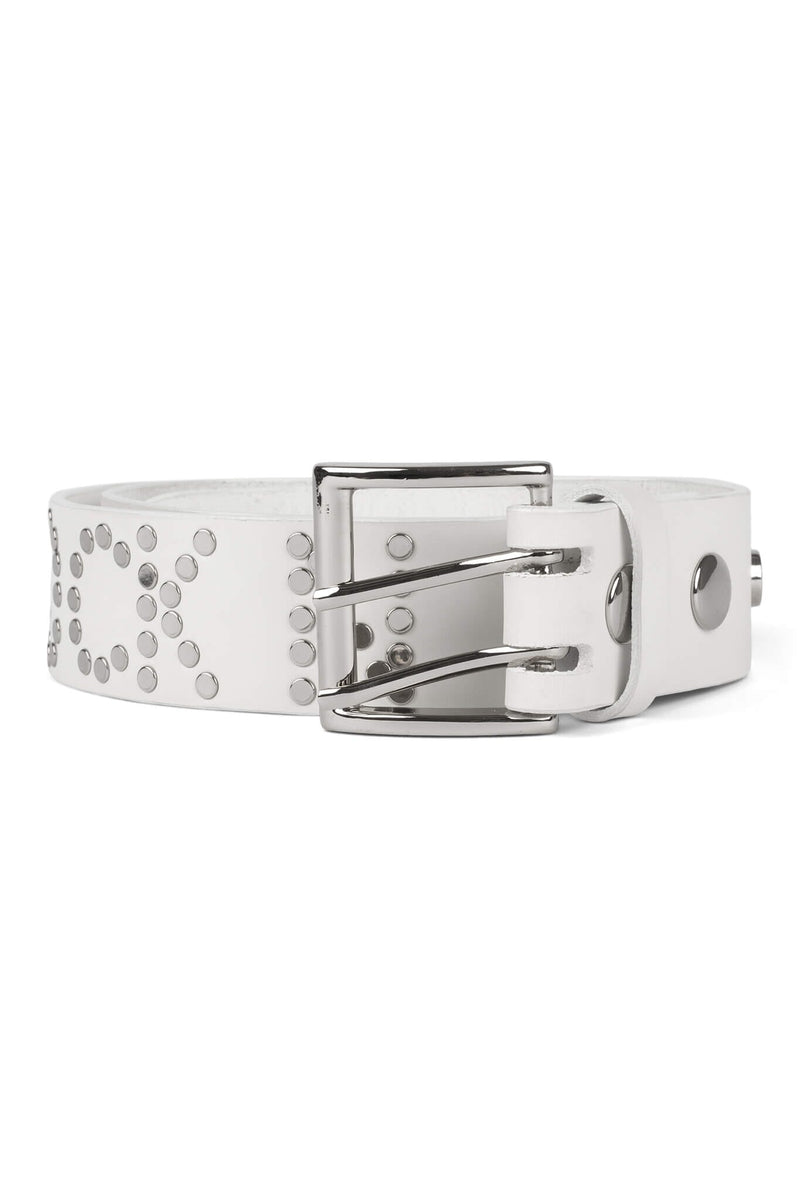 HARD-ROCK Jeffrey Campbell Belt White Silver 