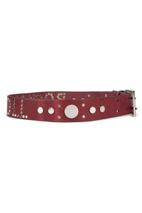 HARD-ROCK Belt Jeffrey Campbell Red Silver