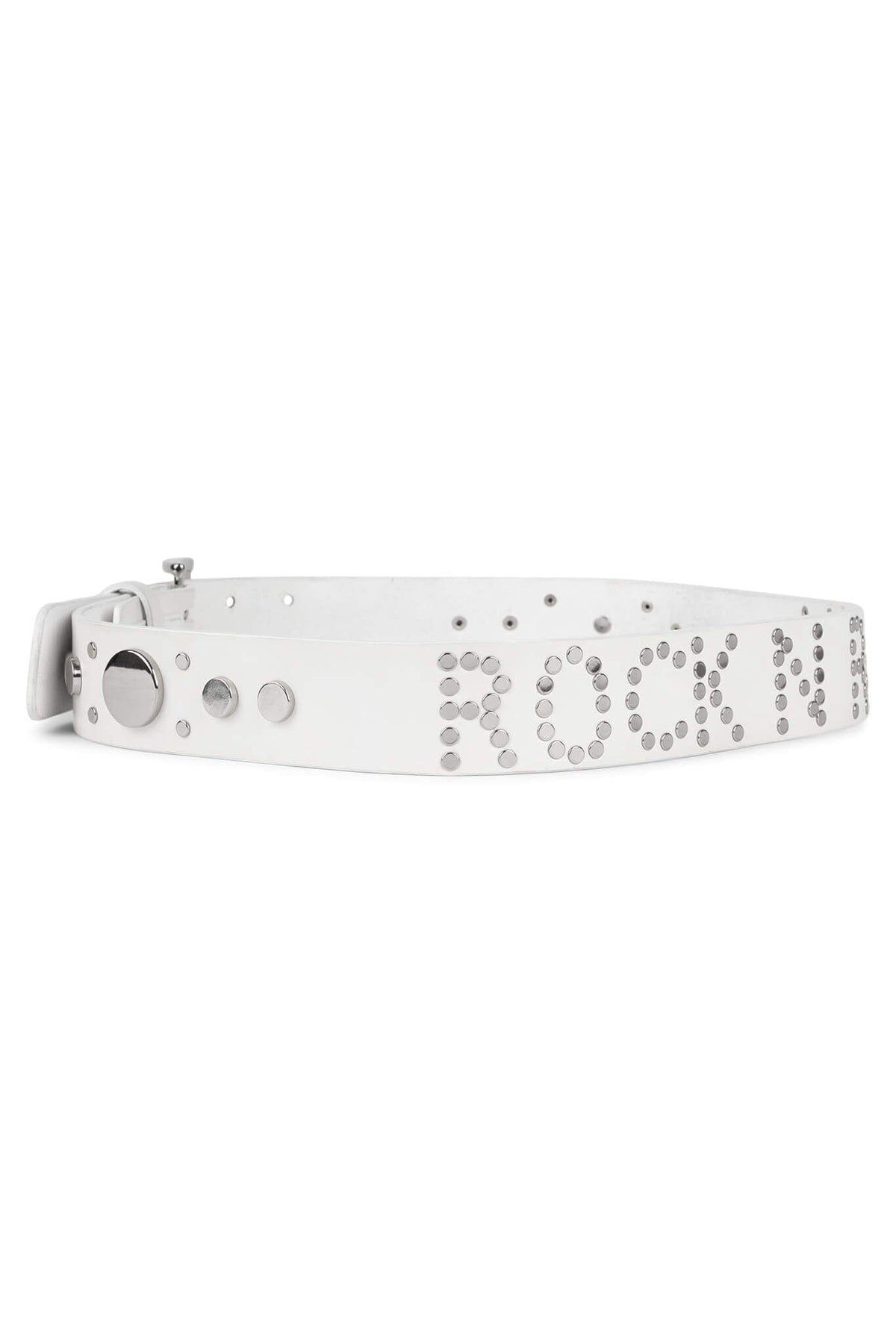 HARD-ROCK Jeffrey Campbell Belt White Silver 