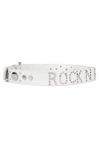 HARD-ROCK Jeffrey Campbell Belt White Silver 