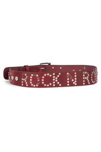 HARD-ROCK Belt Jeffrey Campbell Red Silver