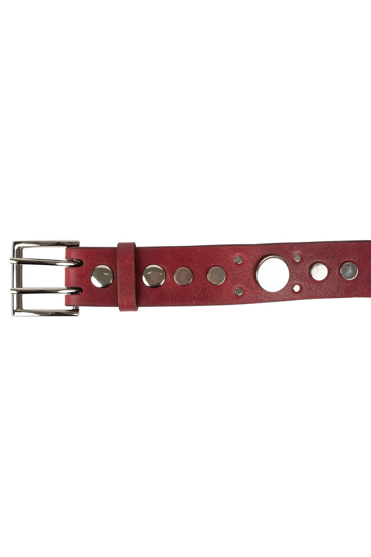 HARD-ROCK Belt Jeffrey Campbell Red Silver