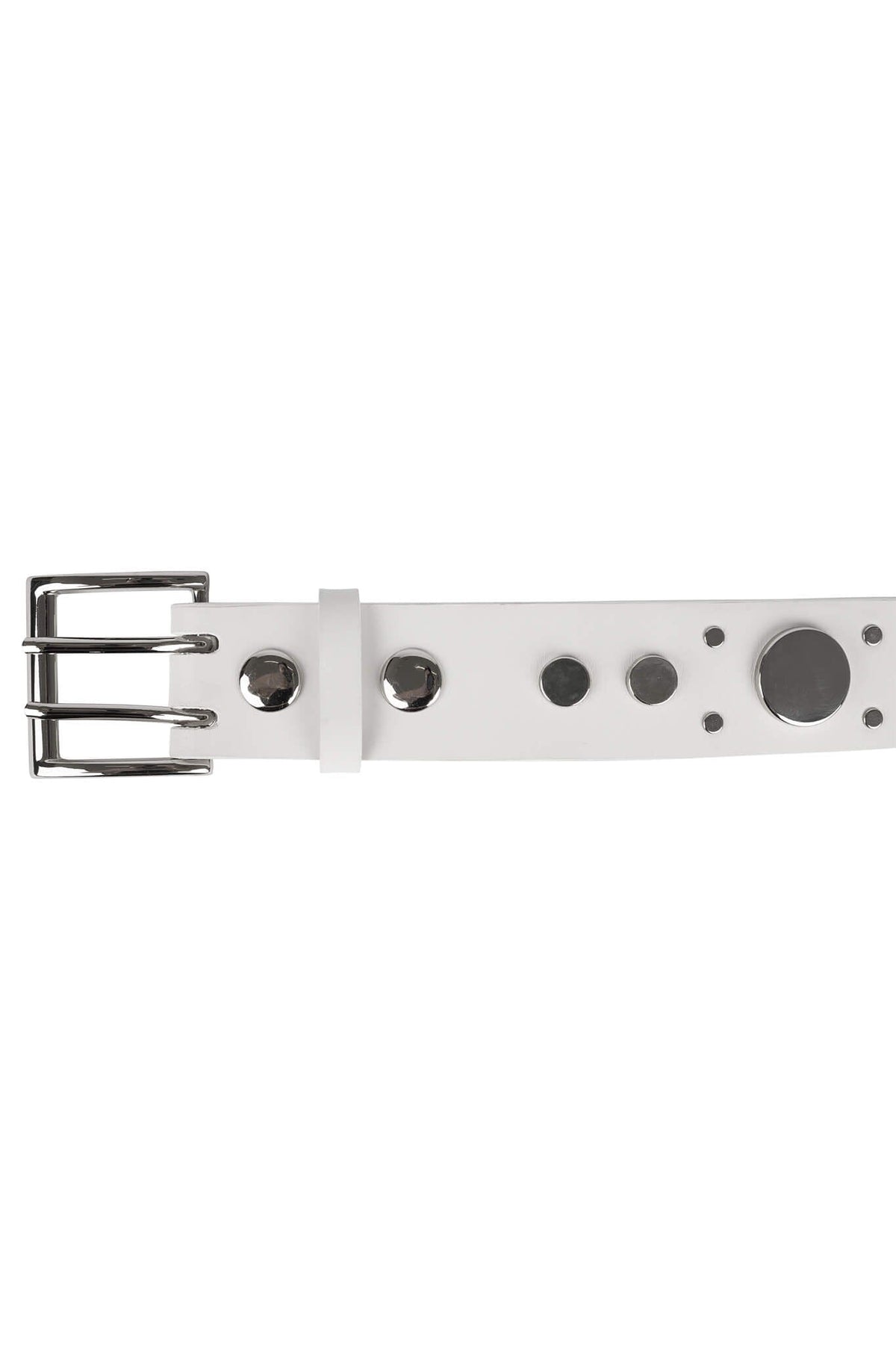 HARD-ROCK Jeffrey Campbell Belt White Silver 