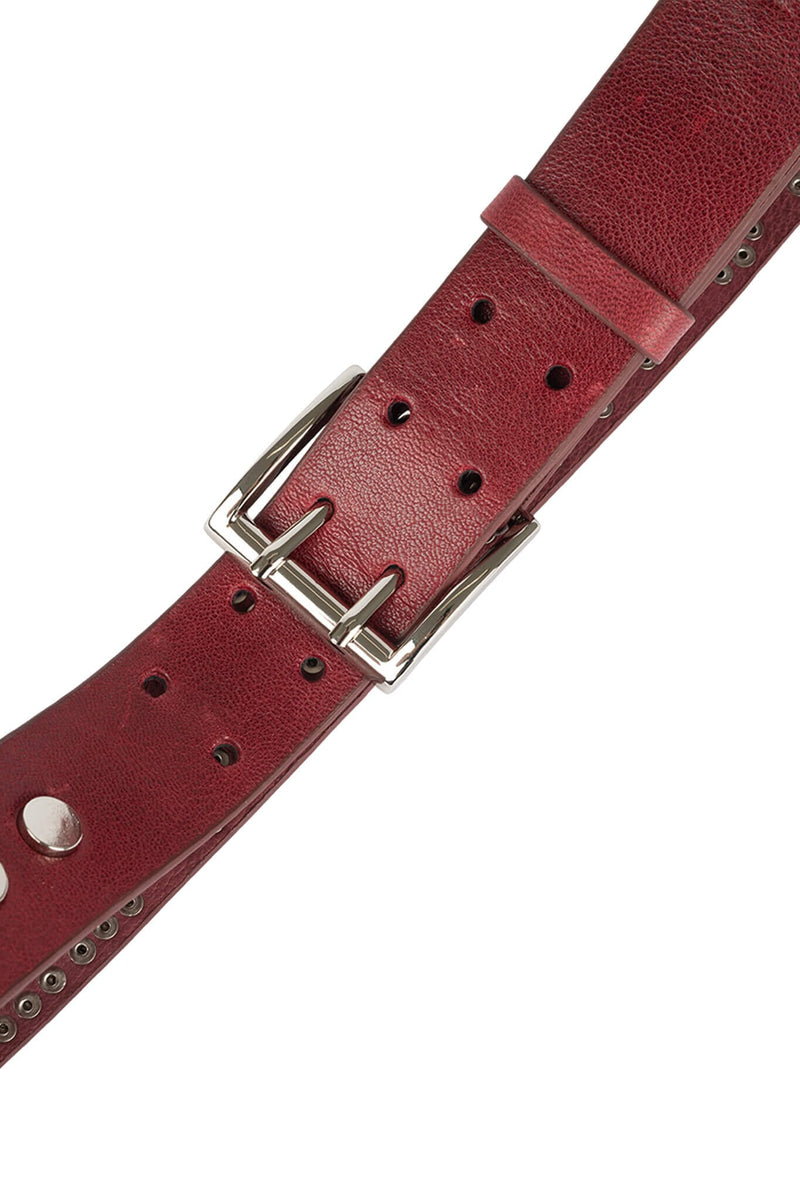 HARD-ROCK Belt Jeffrey Campbell Red Silver