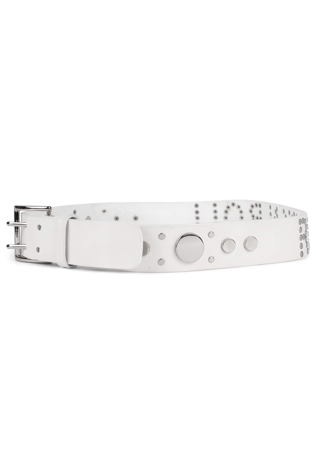 HARD-ROCK Jeffrey Campbell Belt White Silver 