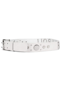 HARD-ROCK Jeffrey Campbell Belt White Silver 