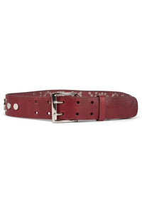 HARD-ROCK Belt Jeffrey Campbell Red Silver