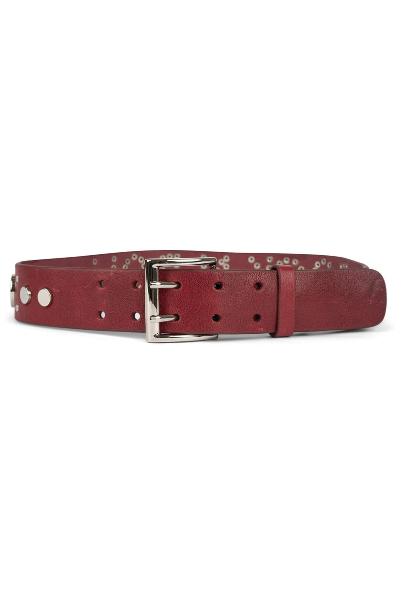 HARD-ROCK Belt Jeffrey Campbell Red Silver