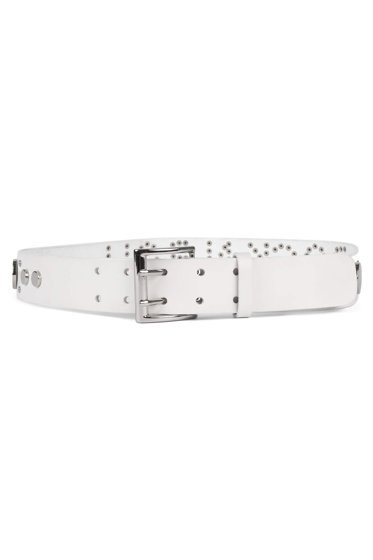 HARD-ROCK Jeffrey Campbell Belt White Silver 