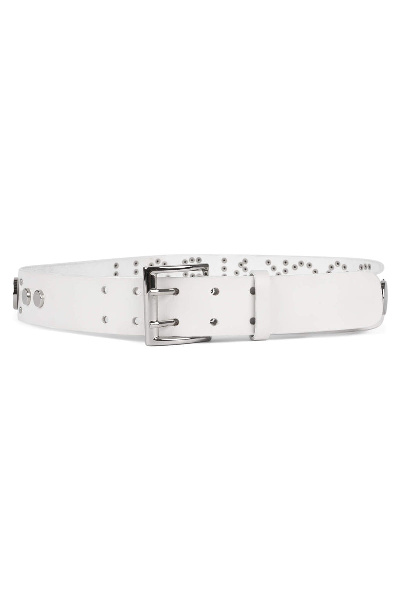 HARD-ROCK Jeffrey Campbell Belt White Silver 