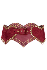 HEART-CORE Jeffrey Campbell Oversized Belt Red Suede Gold
_hover