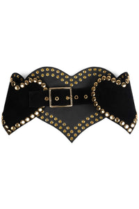 HEART-CORE Jeffrey Campbell Oversized Belt Black Suede Gold
_hover