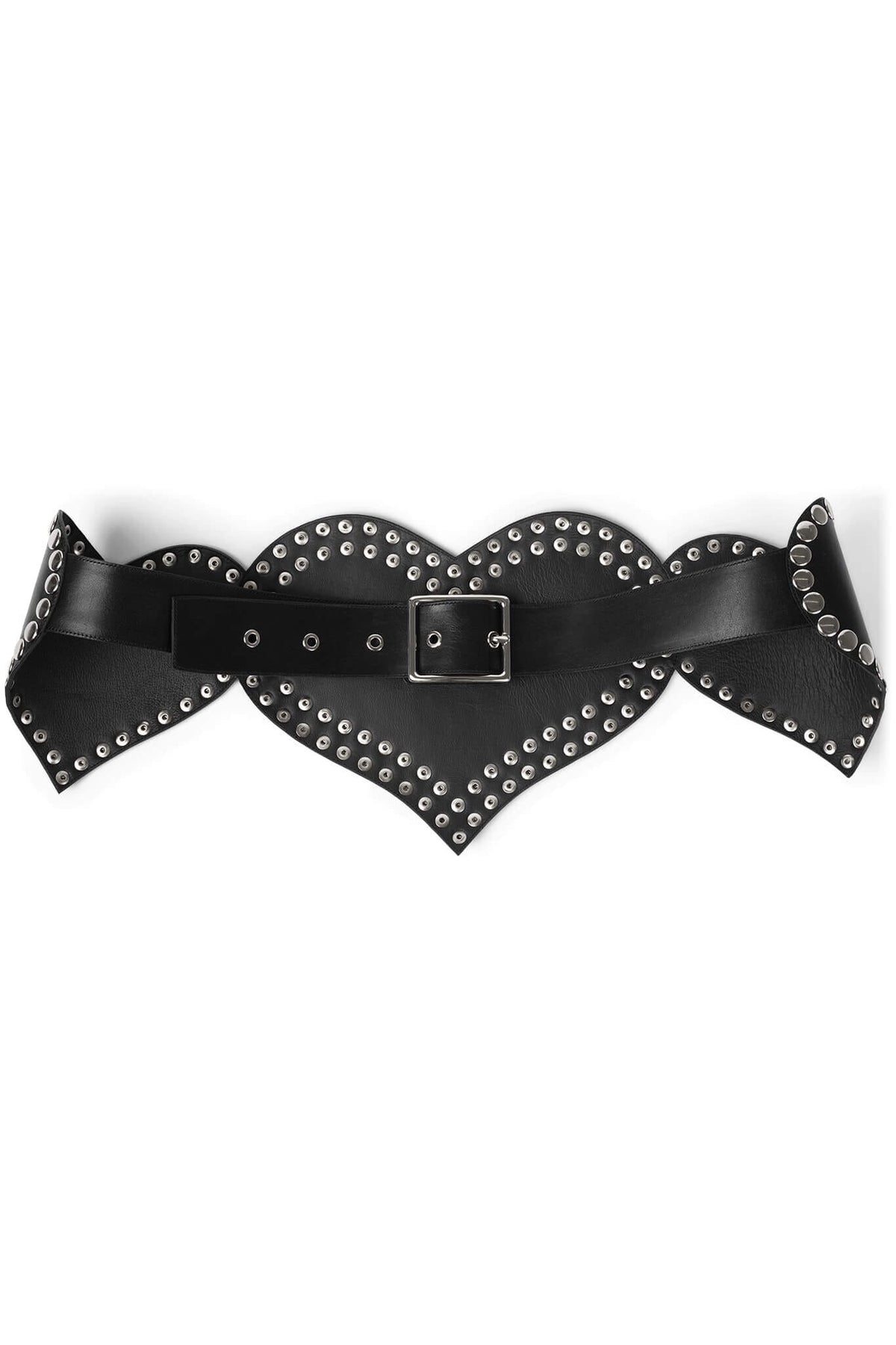 HEART-CORE Jeffrey Campbell Oversized Belt Black Silver