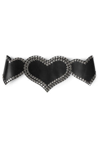 HEART-CORE Jeffrey Campbell Oversized Belt Black Silver