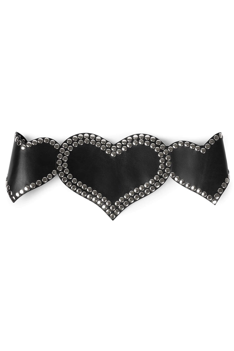HEART-CORE Jeffrey Campbell Oversized Belt Black Silver