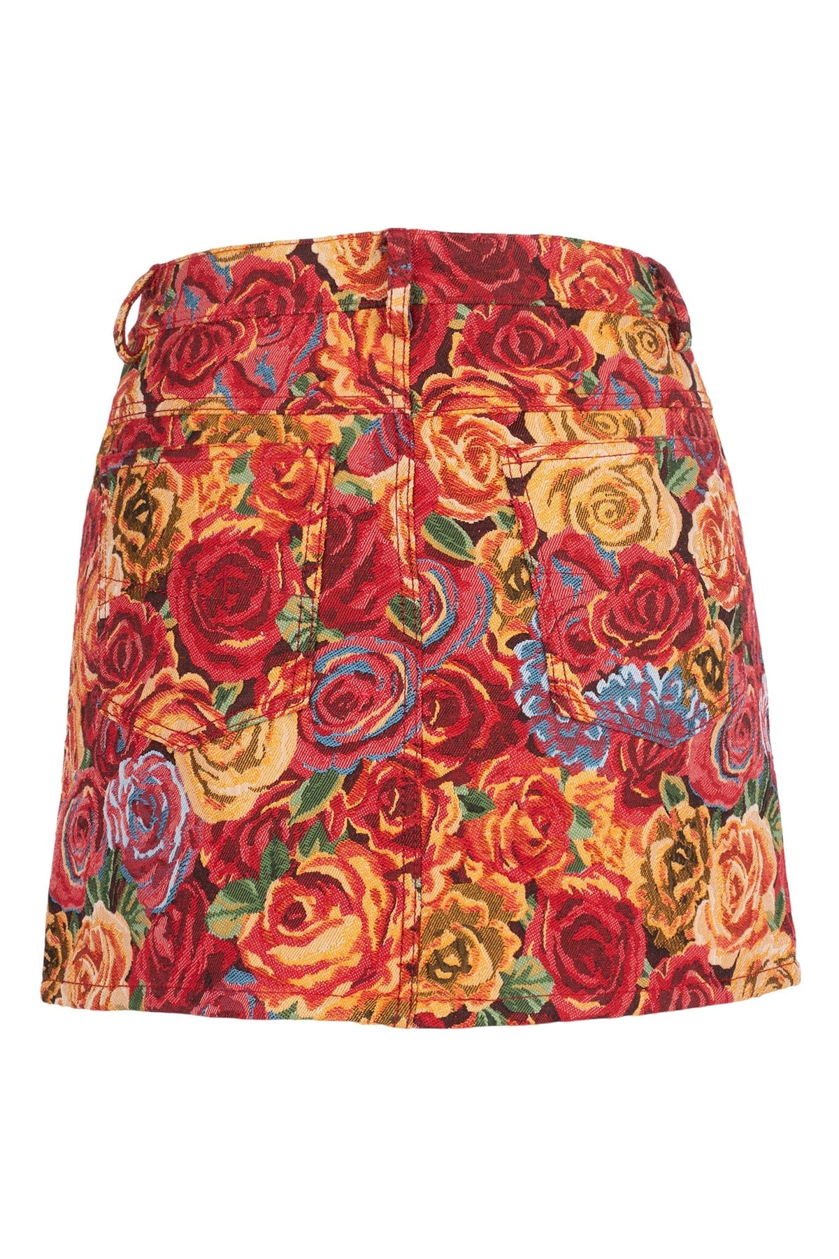 HEY-NOW-T Jeffrey Campbell Skirt  Red Floral Tapestry _hover