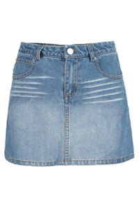 HEY-NOW Jeffrey Campbell Skirt Blue Washed Denim 
