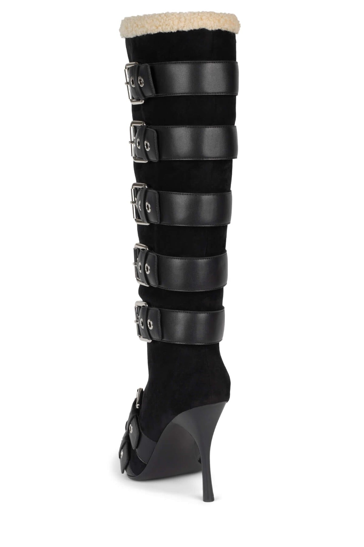 HIVER Jeffrey Campbell Knee-High Boot Black Suede Natural