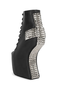 HOLY Jeffrey Campbell Platform Boot Black Silver  