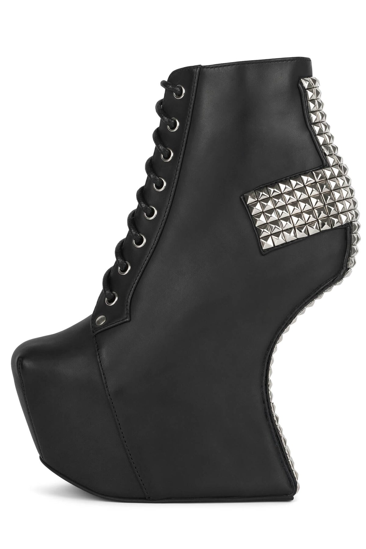 HOLY Jeffrey Campbell Platform Boot Black Silver  