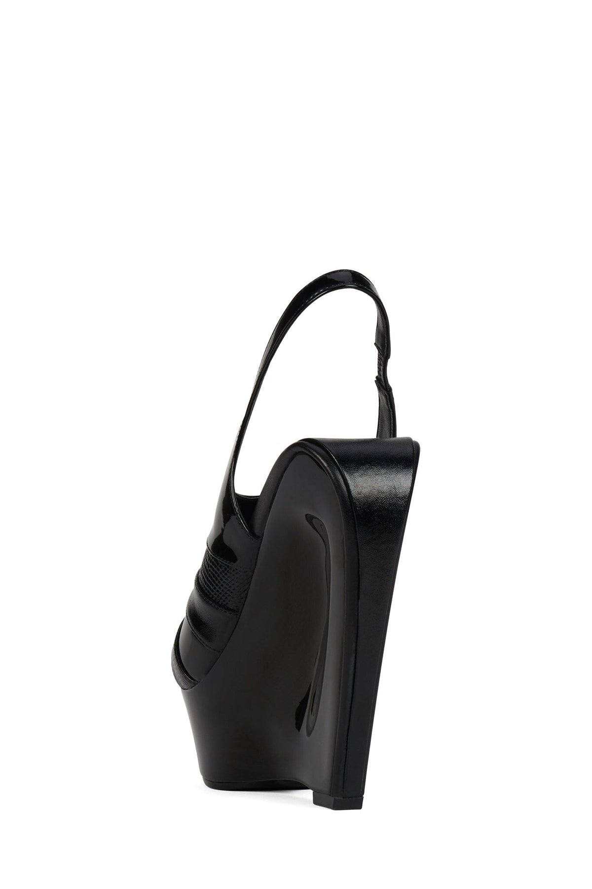 HYPERSPEED Jeffrey Campbell Slingback Sandal Black Patent Combo