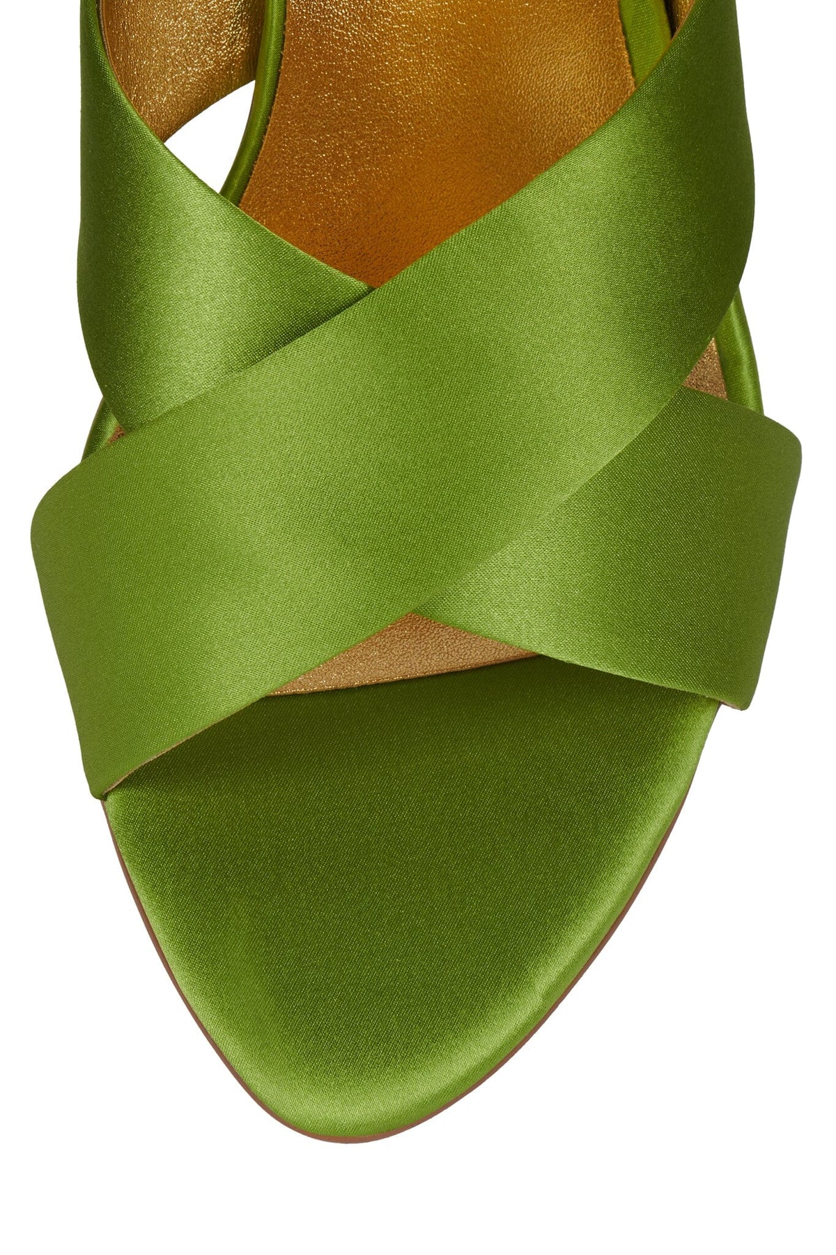 ILLUSTRIA Heeled Sandal Green Satin