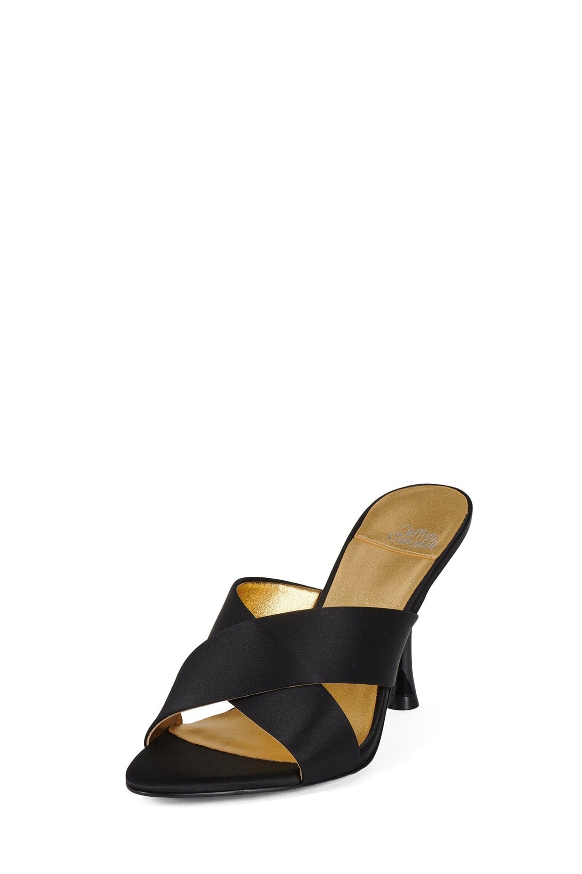ILLUSTRIA Heeled Sandal Black Satin _hover