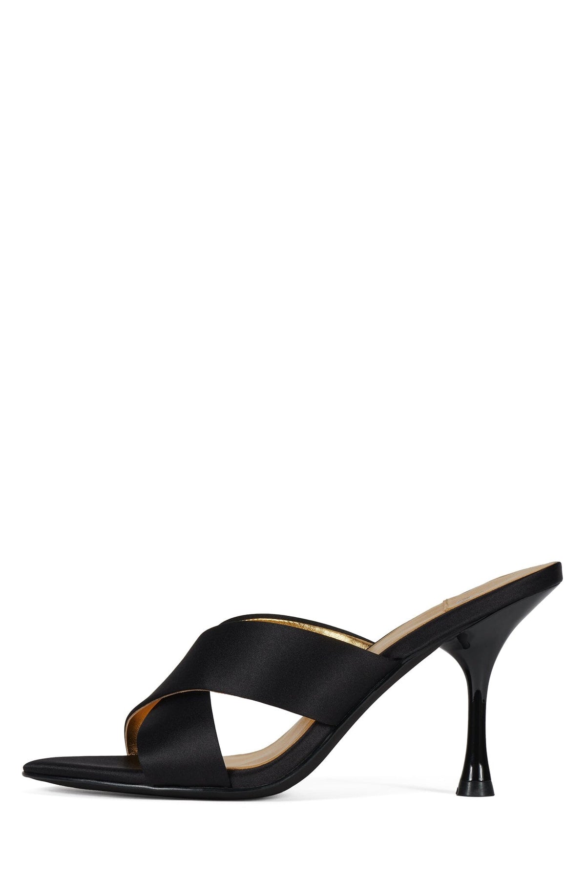 ILLUSTRIA Heeled Sandal Black Satin
