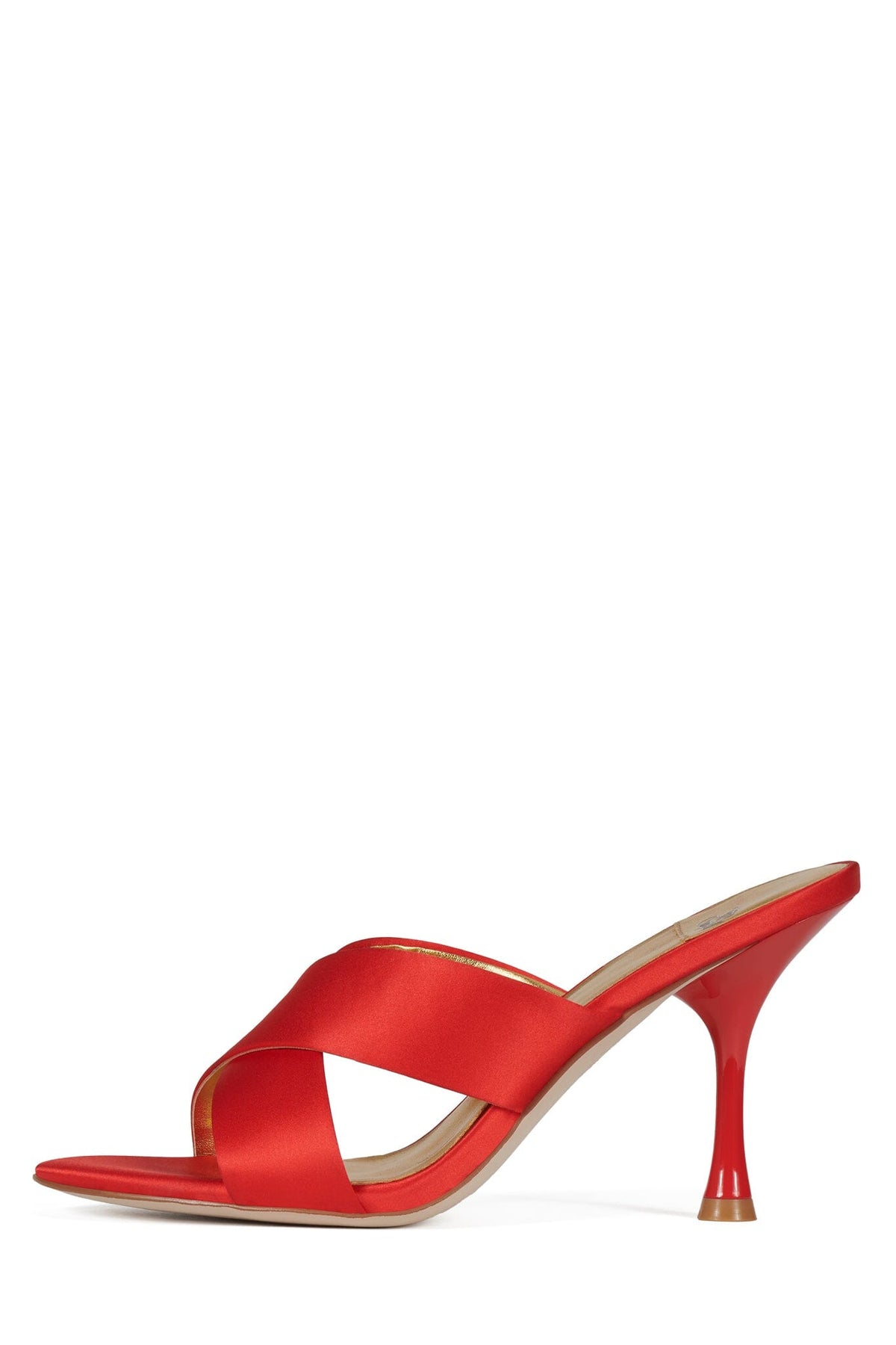 ILLUSTRIA Heeled Sandal Red Satin