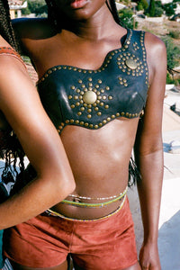 IMPERATOR Jeffrey Campbell Crop Top Black Bronze