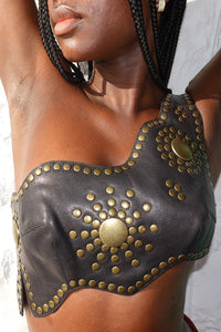 IMPERATOR Jeffrey Campbell Crop Top Black Bronze