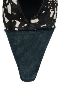 INVESTOR-F Jeffrey Campbell Heeled Sandal Black White Blue Combo 