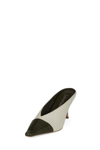 INVESTOR Jeffrey Campbell Heeled Sandal Dark Khaki Ivory Combo _hover