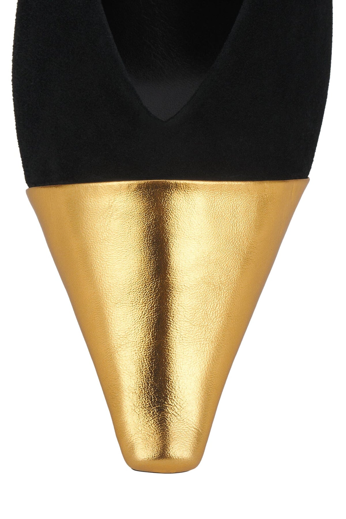 INVESTOR Jeffrey Campbell Heeled Sandal Black Gold Combo