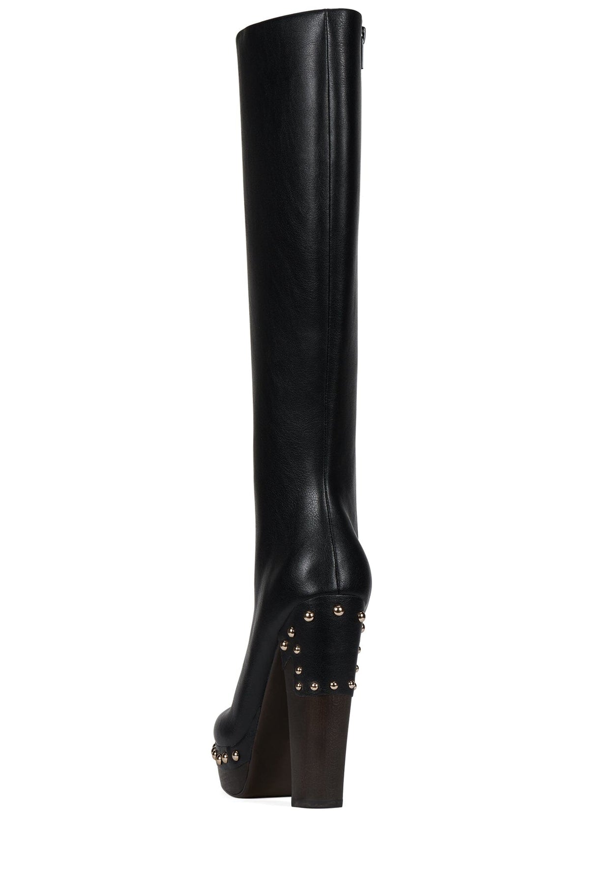 KAMARI Jeffrey Campbell Platform Knee-High Boot Black Gold