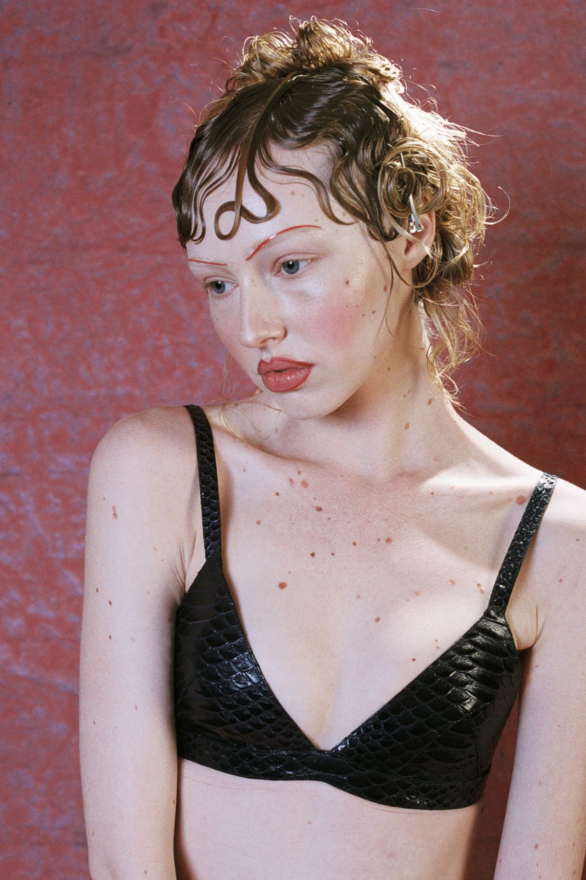 KOMIKO Jeffrey Campbell Bra Top Navy Snake _hover