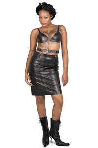 KOMIKO Jeffrey Campbell Bra Top Bronze Snake