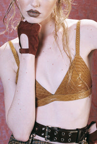 KOMIKO Jeffrey Campbell Bra Top Mustard Snake _hover