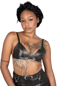 KOMIKO Jeffrey Campbell Bra Top Bronze Snake