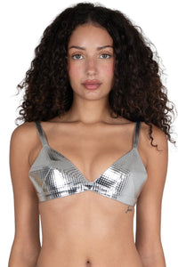 KOMIKO Jeffrey Campbell Bra Top Silver Grid