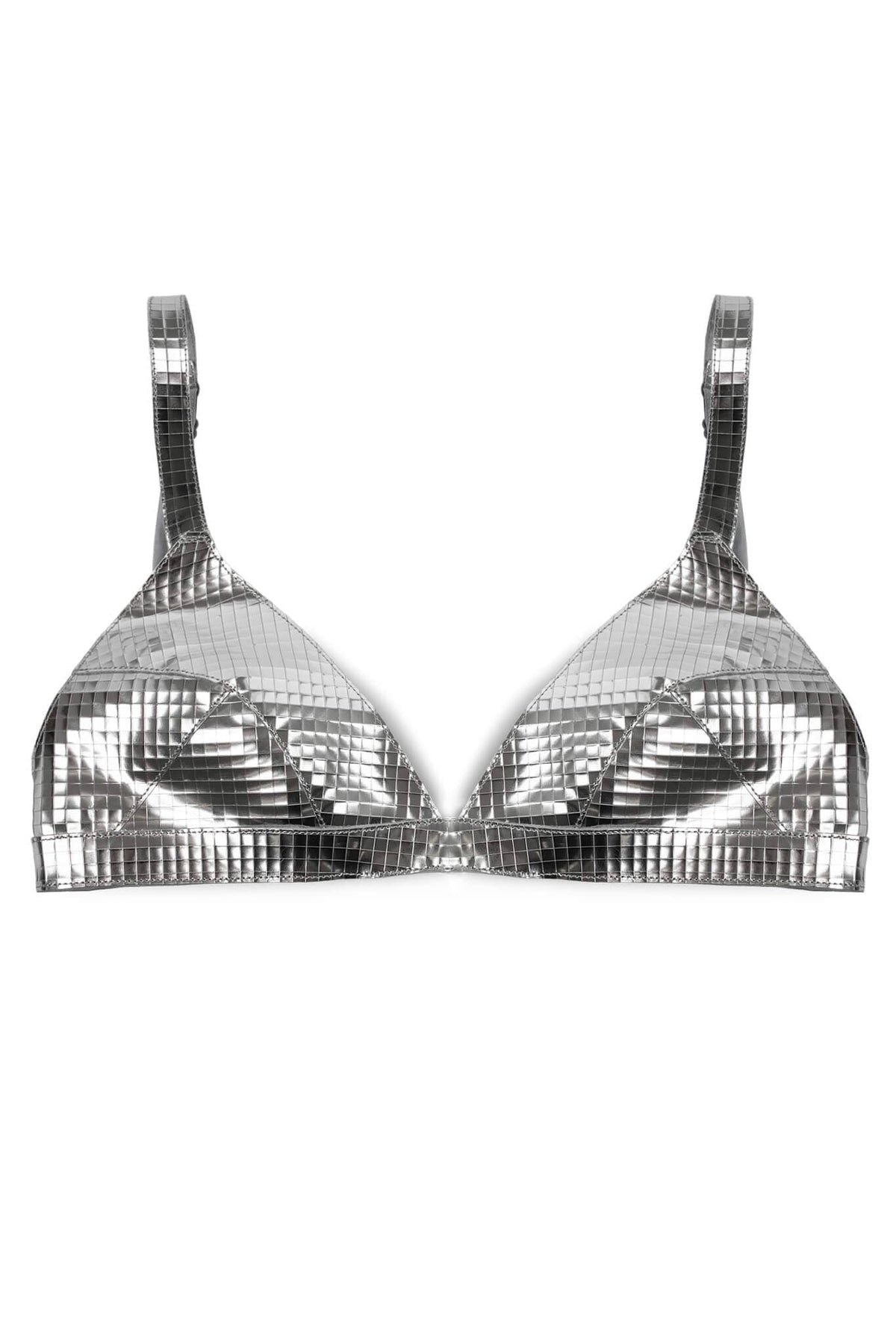 KOMIKO Jeffrey Campbell Bra Top Silver Grid