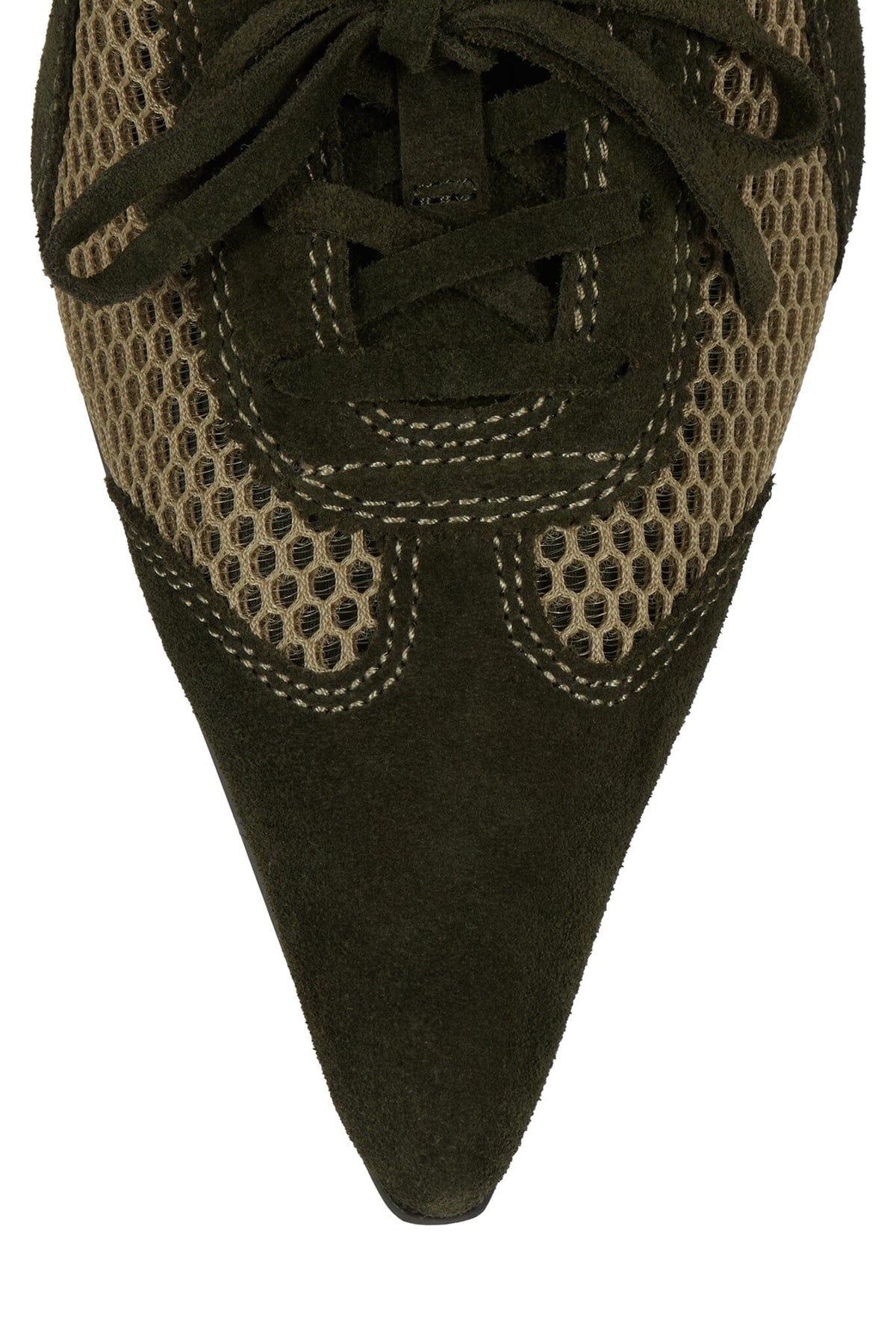 LACES Jeffrey Campbell Heeled Mule Olive Suede Combo
