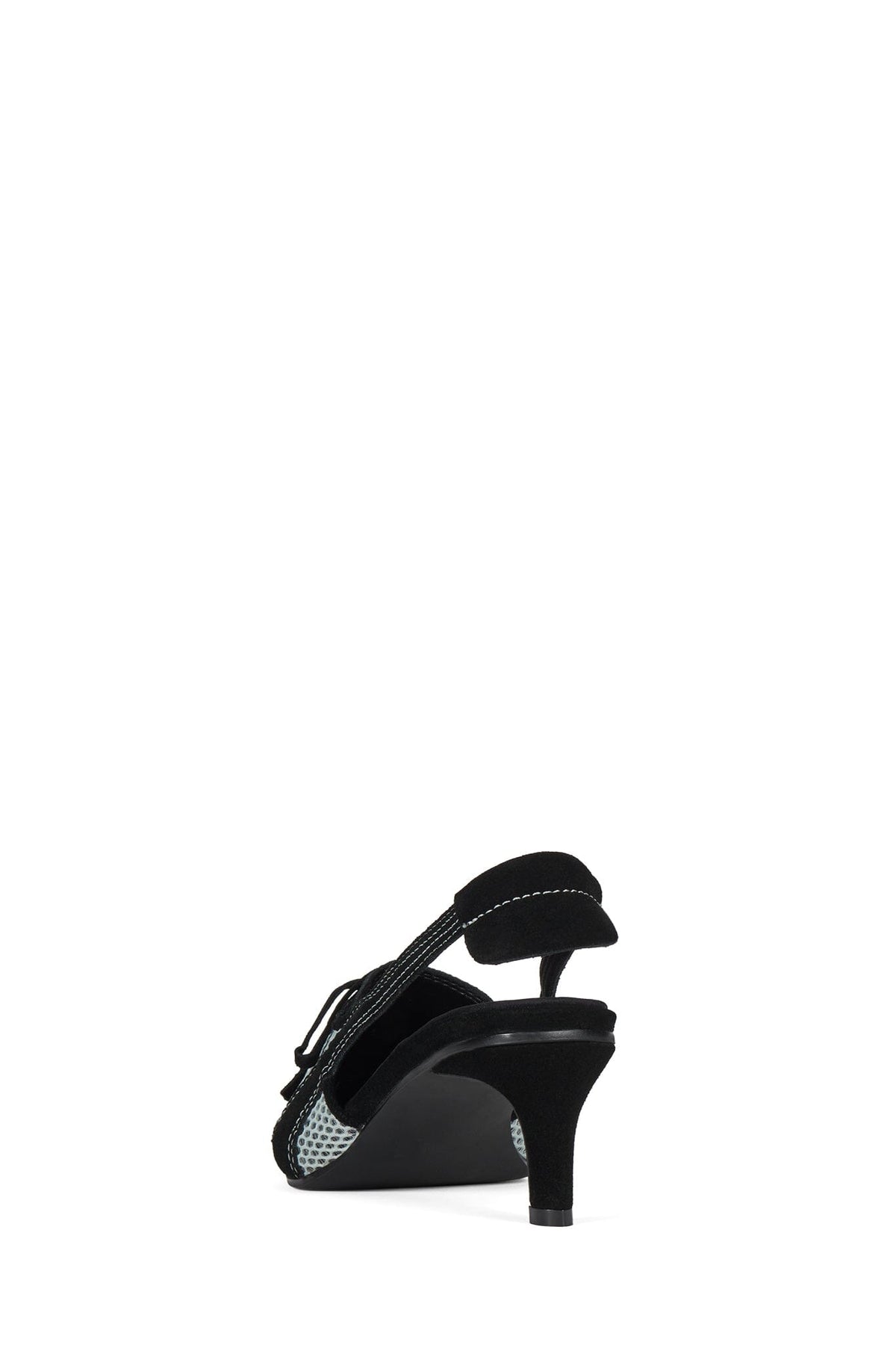 LACES Jeffrey Campbell Heeled Mule Ice Black Combo