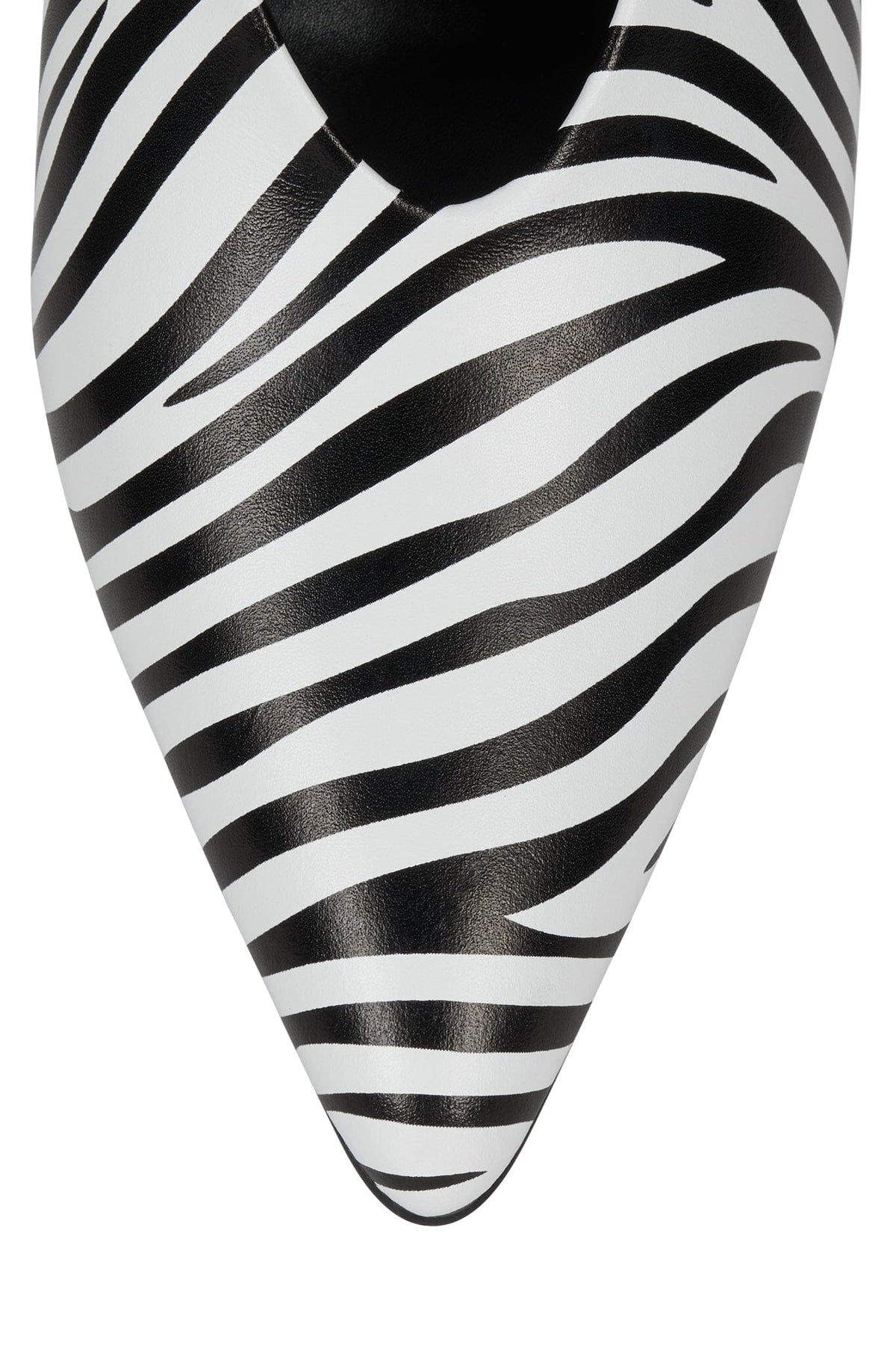 LAUFEY Heeled Mule Black White Zebra