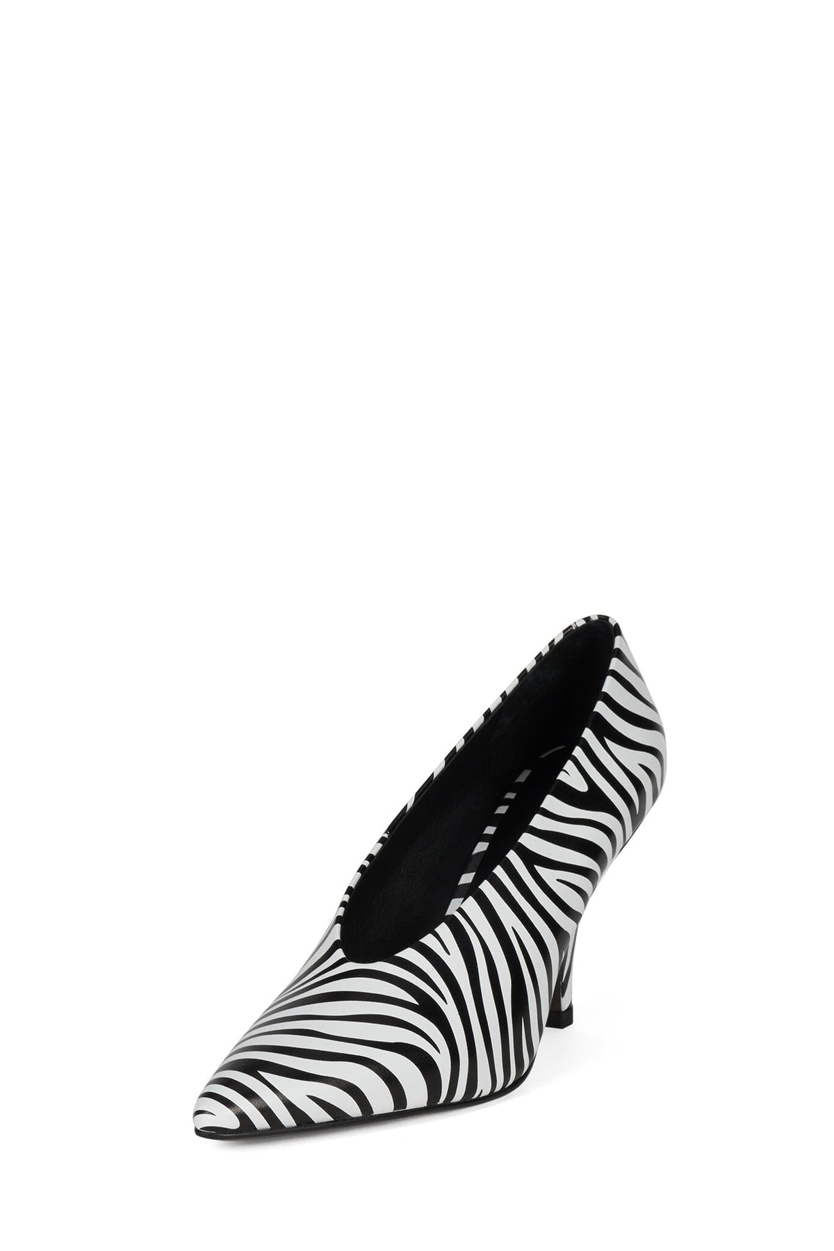 LAUFEY Heeled Mule Black White Zebra _hover
