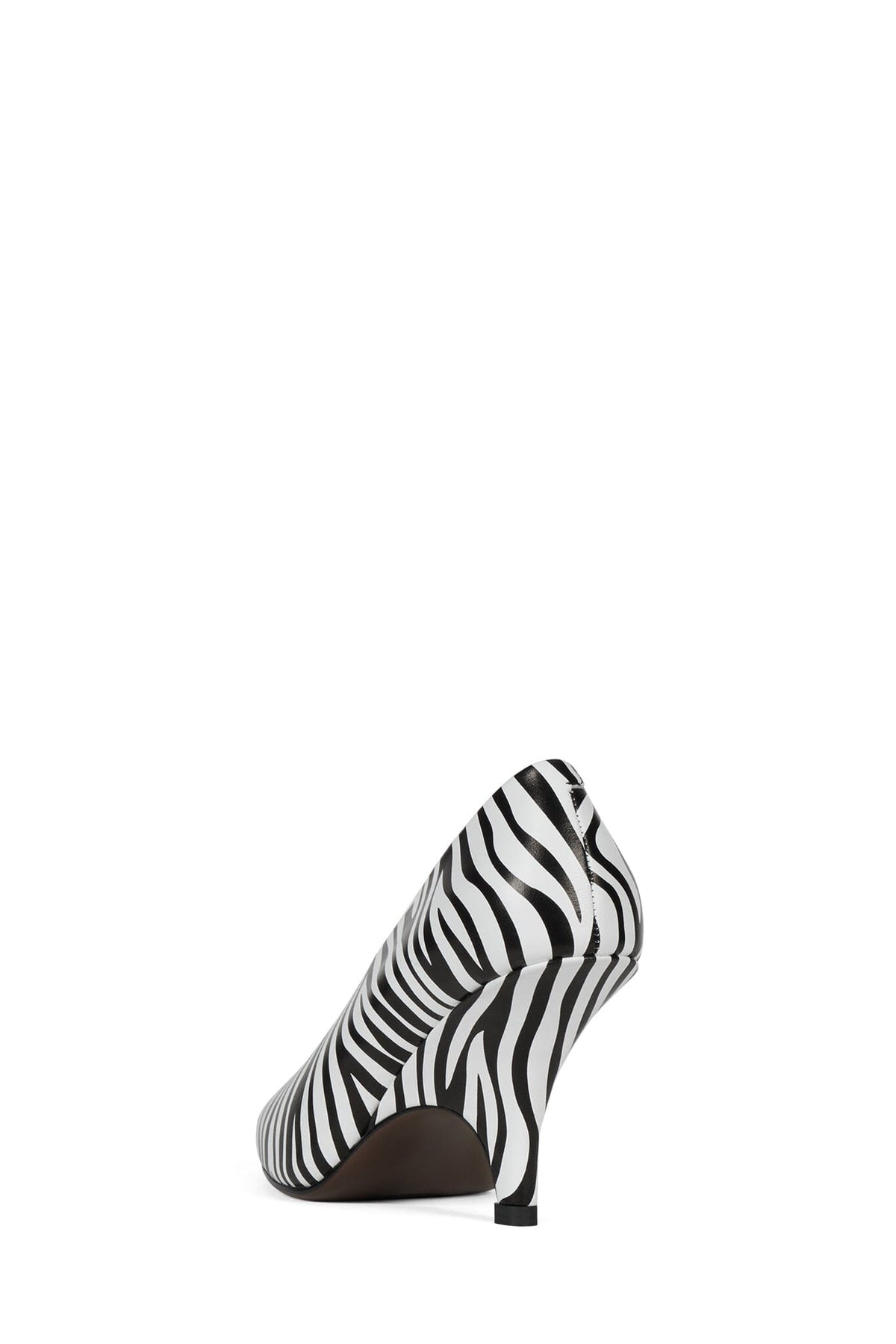 LAUFEY Heeled Mule Black White Zebra