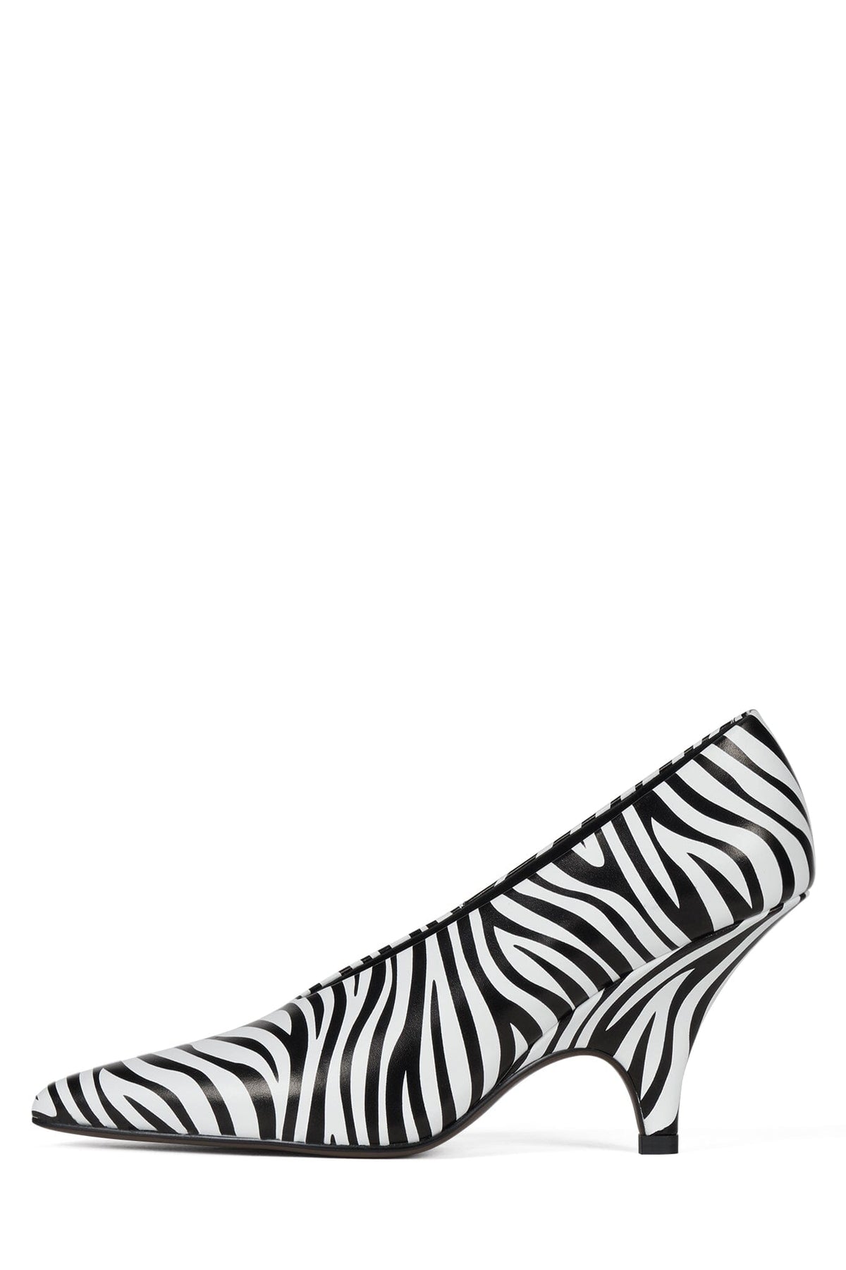 LAUFEY Heeled Mule Black White Zebra