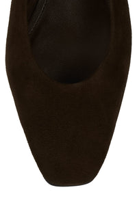 LAURIE Slingback Flat Brown Suede