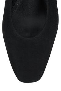 LAURIE Slingback Flat Black Suede