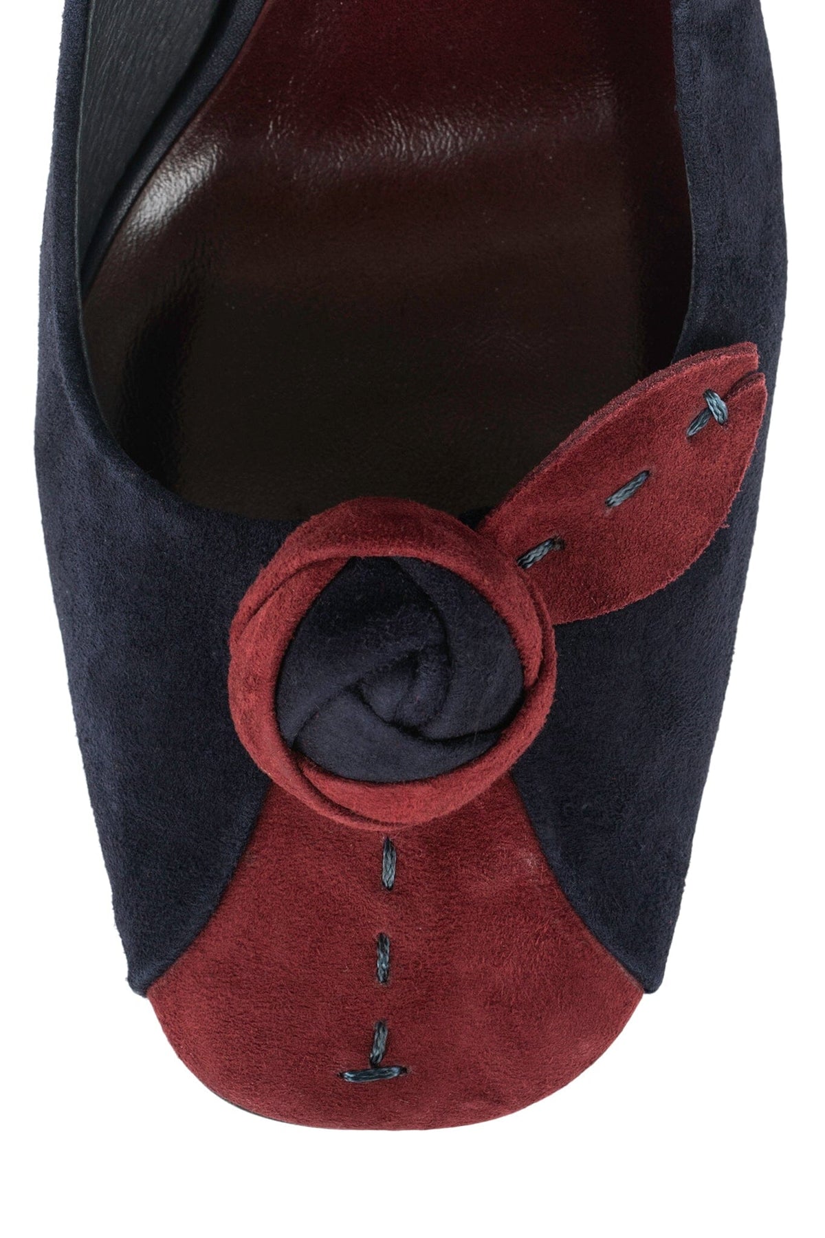 LEISURE Navy Wine Suede 